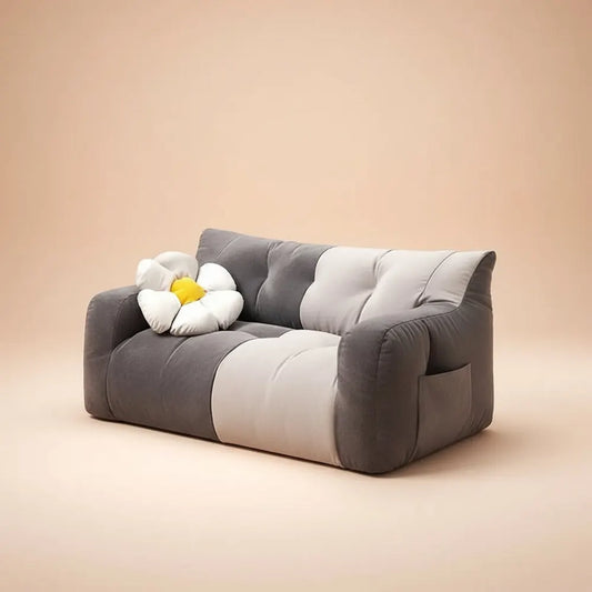 Canapé pouf surdimensionné et confortable avec remplissage en mousse en peluche pour adultes, canapé