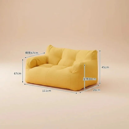 Gaint Paresseux Bean Bag Canapé avec rembourrage en mousse en peluche Mattres de sol Grand canapé de
