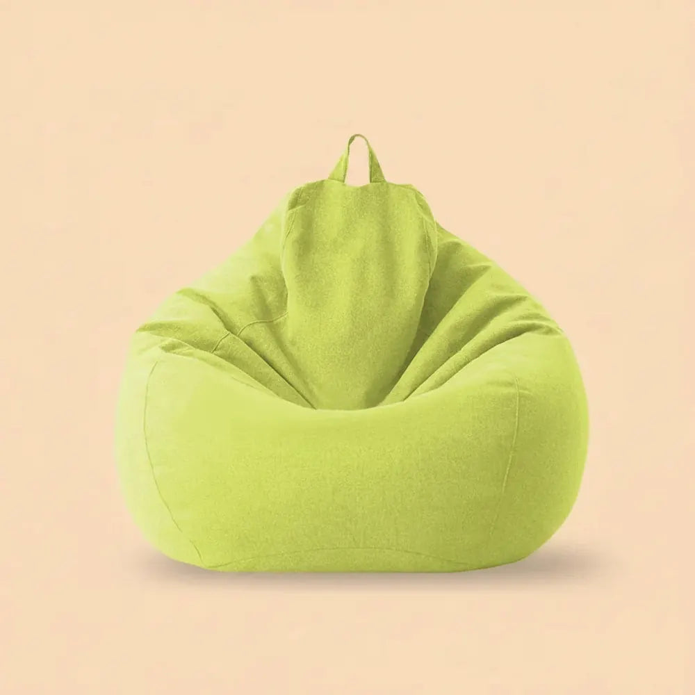 OTAUTAU rempli 70 cm pouf canapé avec remplissage grand coton lin paresseux pouf chambre chaise bouf