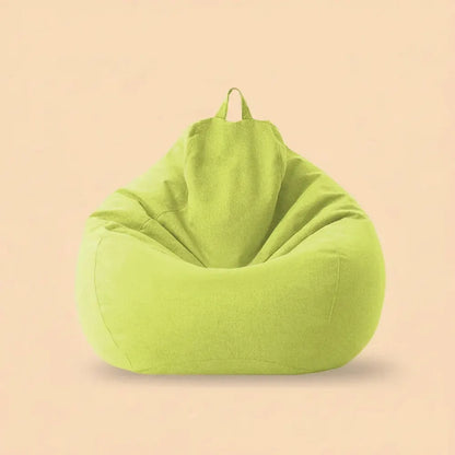 OTAUTAU rempli 70 cm pouf canapé avec remplissage grand coton lin paresseux pouf chambre chaise bouf