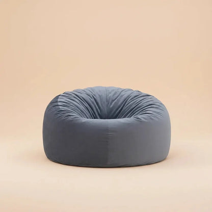 Chaise pouf en velours XXL, 120x120x70cm, canapé paresseux doux et moelleux avec remplissage en mous
