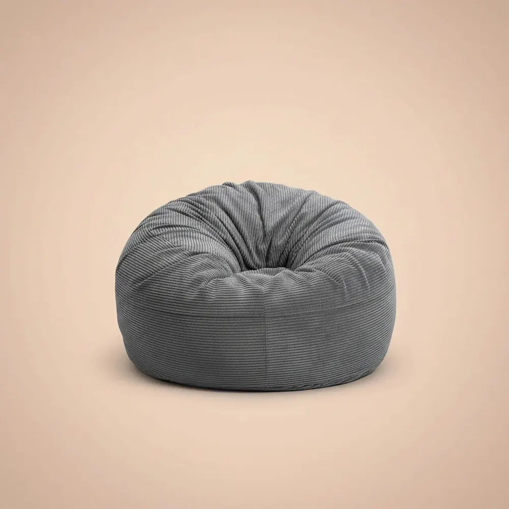 Fauteuil pouf en mousse à mémoire de forme Garvee avec housse en velours côtelé, matelas convertible