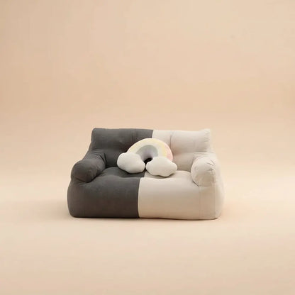 Canapés poufs 2 places, confortables et doux, pour salon, avec dossier confortable, portables, pour 