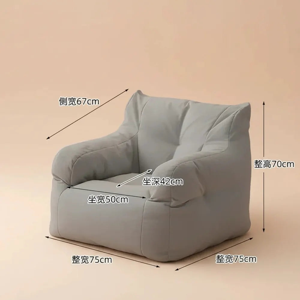 Canapé pouf surdimensionné et confortable avec remplissage en mousse en peluche pour adultes, canapé