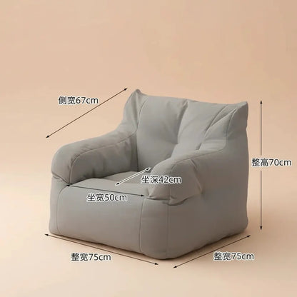 Canapé pouf surdimensionné et confortable avec remplissage en mousse en peluche pour adultes, canapé
