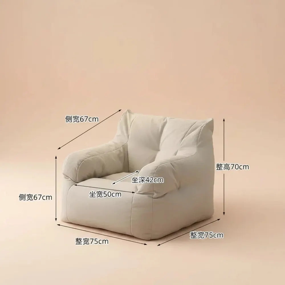 Canapé pouf surdimensionné et confortable avec remplissage en mousse en peluche pour adultes, canapé