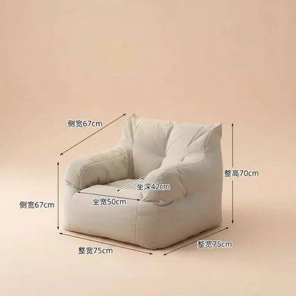 Canapé pouf surdimensionné et confortable avec remplissage en mousse en peluche pour adultes, canapé