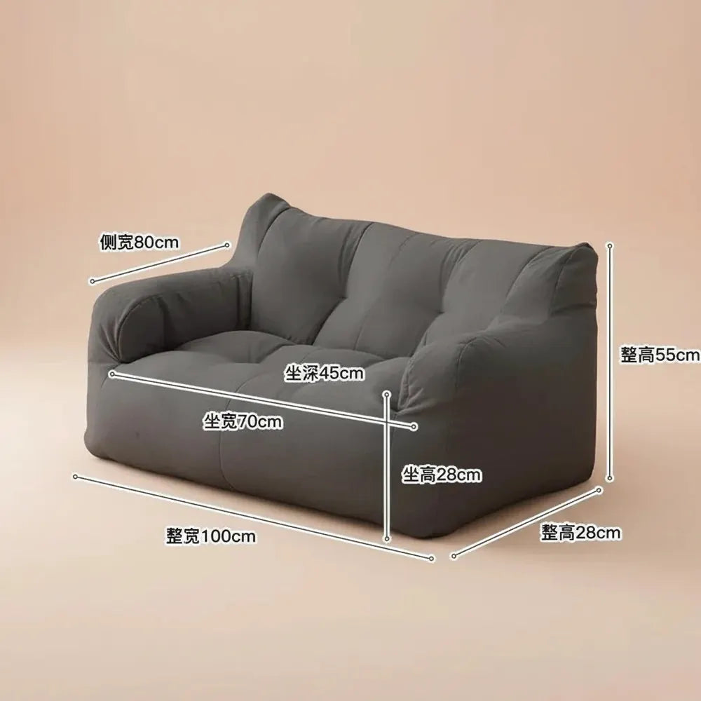 Petit canapé Double pouf, siège Double inclinable, doux et confortable, balcon, chambre à coucher, c