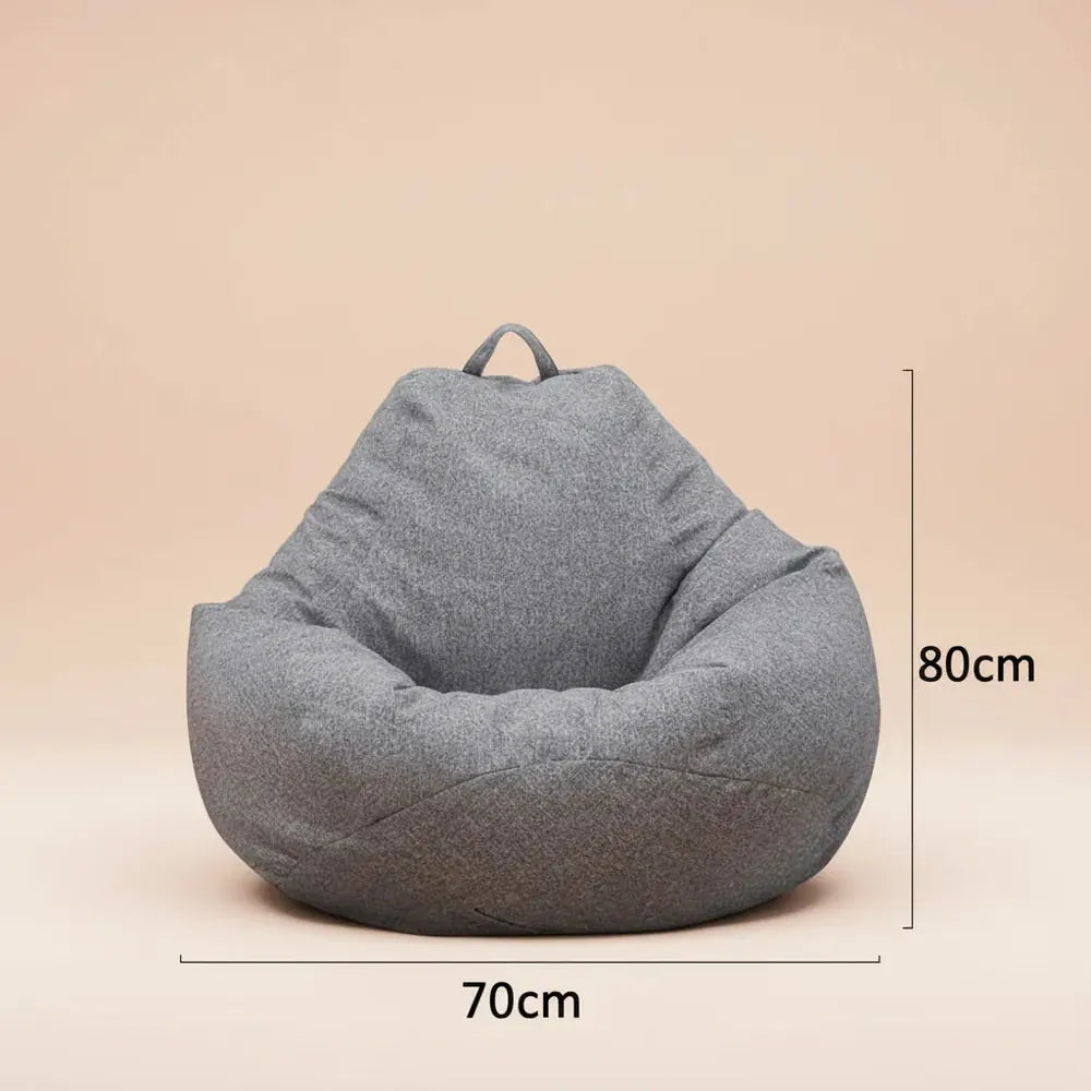 Juste de canapé paresseux sans remplissage, siège de chaise longue en lin, pouf, canapé bouffant, ta