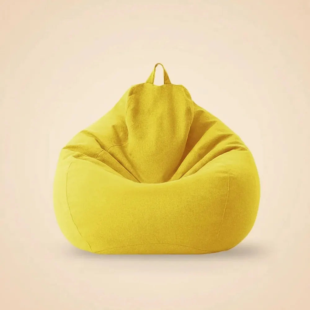 OTAUTAU Pouf en coton et lin de 90 cm (3 pieds) avec rembourrage, fauteuil d'angle paresseux, canapé