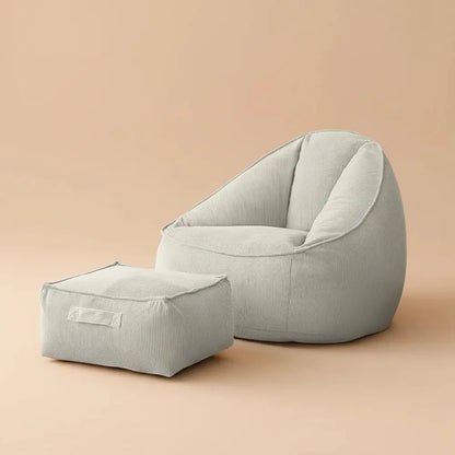 Canapé pouf paresseux simple, haut de gamme, doux, balcon, confortable, avec rembourrage repose-pied