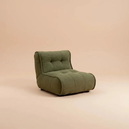 Canapé paresseux rembourré en éponge déchiquetée - Fauteuil de sol moelleux avec dossier capitonné p