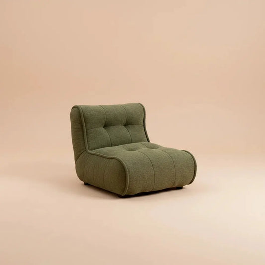 Canapé paresseux rembourré en éponge déchiquetée - Fauteuil de sol moelleux avec dossier capitonné p