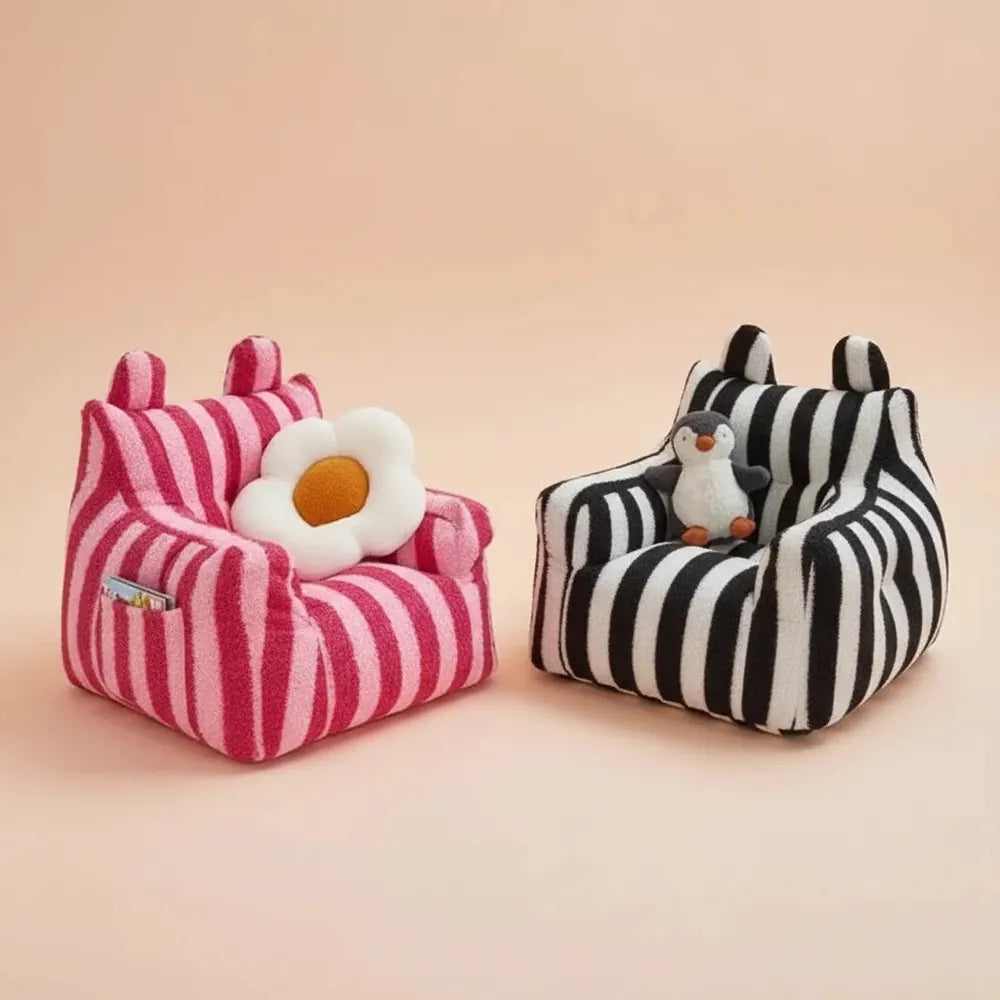 Petit fauteuil pouf mignon avec rembourrage, pouf pour enfants, mini canapé de sol pour enfants, fau