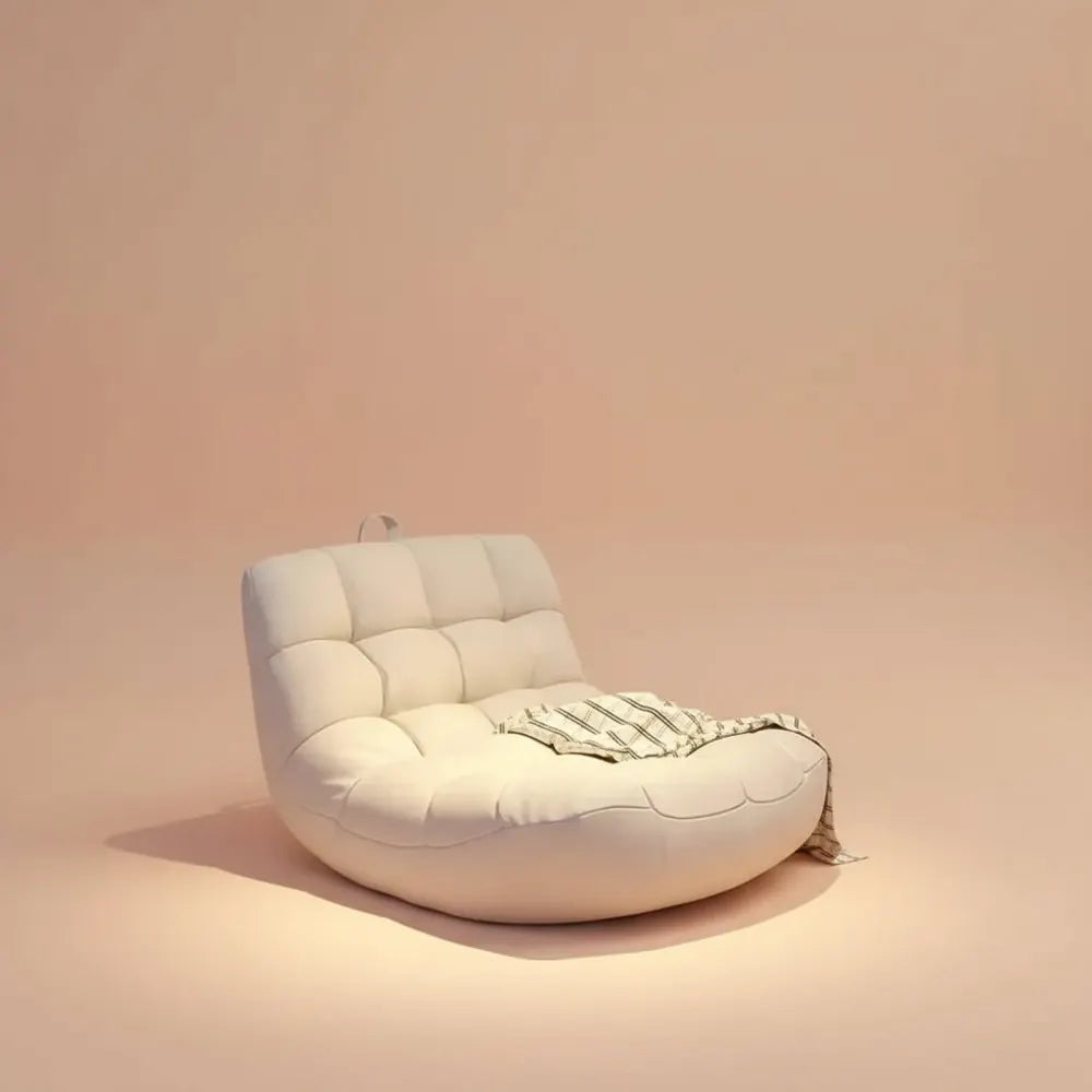 Chaise de pouf minimaliste moderne, chaise longue remplie de mousse EPS, canapé-lit pour adultes et 