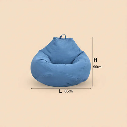 Juste de canapé paresseux sans remplissage, siège de chaise longue en lin, pouf, canapé bouffant, ta