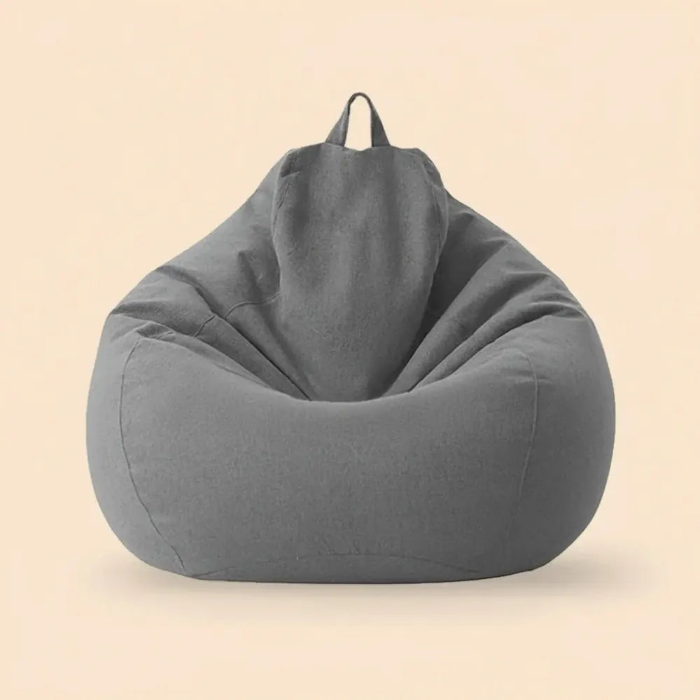OTAUTAU rempli 70 cm pouf canapé avec remplissage grand coton lin paresseux pouf chambre chaise bouf