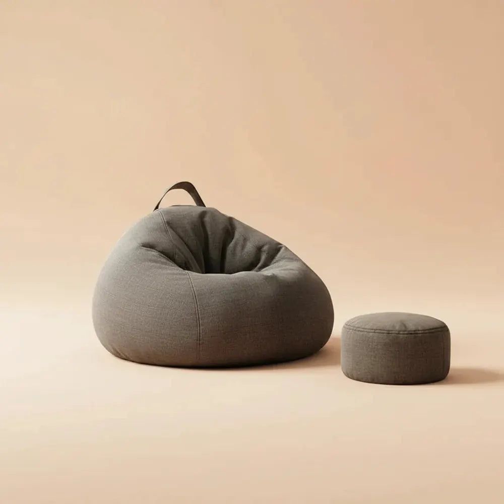 Pouf de sol individuel convertible en lit, avec rembourrage
