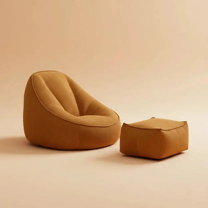 Canapé pouf paresseux simple, haut de gamme, doux, balcon, confortable, avec rembourrage repose-pied