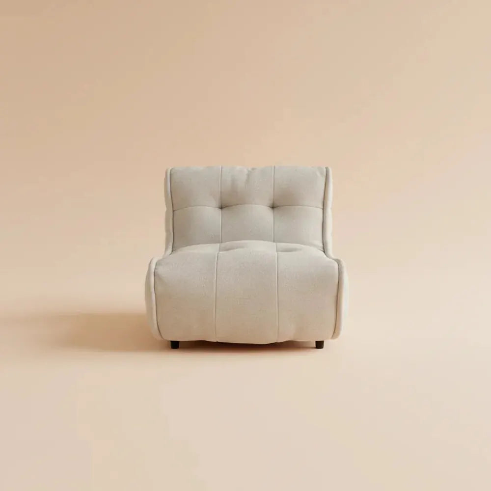Canapé paresseux rembourré en éponge déchiquetée - Fauteuil de sol moelleux avec dossier capitonné p