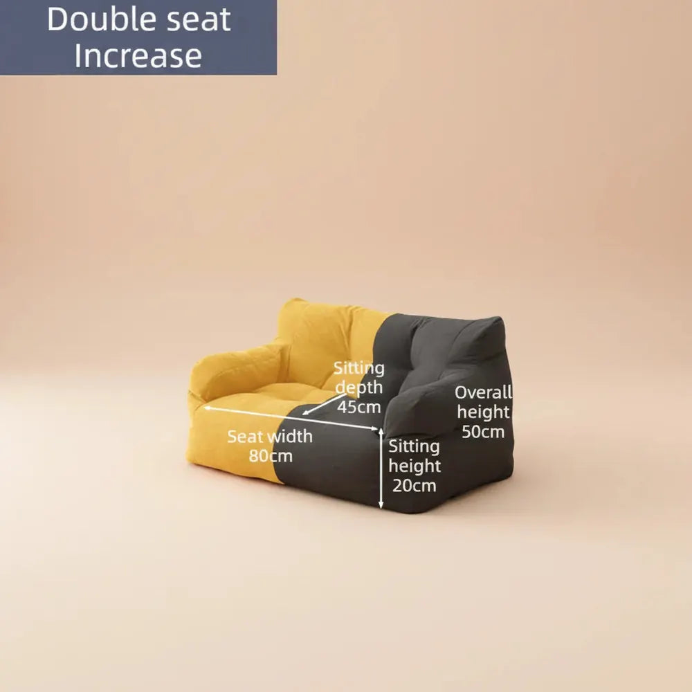 Canapés poufs 2 places, confortables et doux, pour salon, avec dossier confortable, portables, pour 