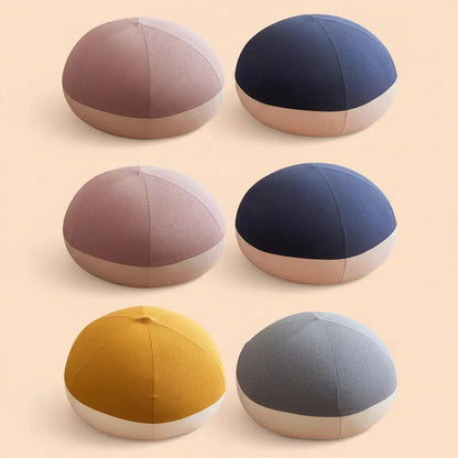 Fauteuil Pouf Rond Doux en Peluche, Siège Simple Confortable pour Adultes, Chambre à Coucher, Salon