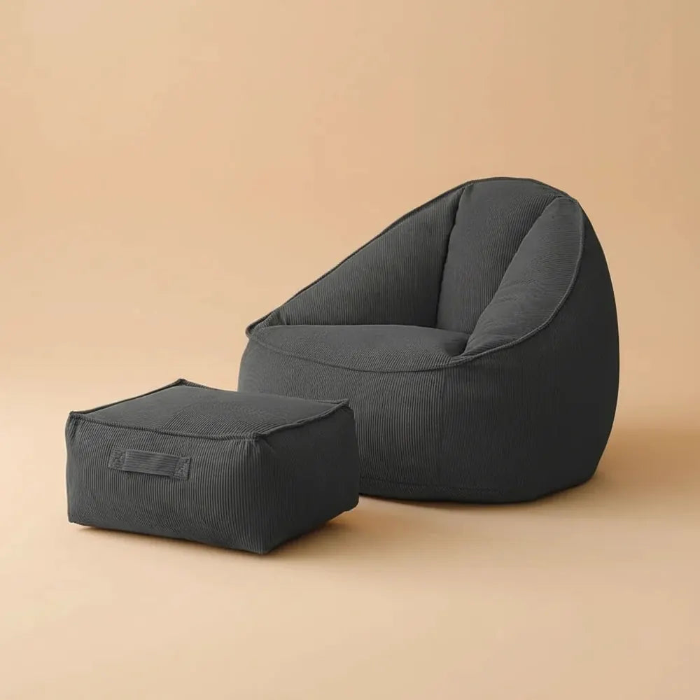 Canapé pouf paresseux simple, haut de gamme, doux, balcon, confortable, avec rembourrage repose-pied