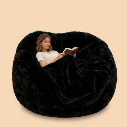 OTAUTAU 200 cm géant pouf canapé-lit housse sans peluche moelleux grand XXL pouf chaise inclinable P