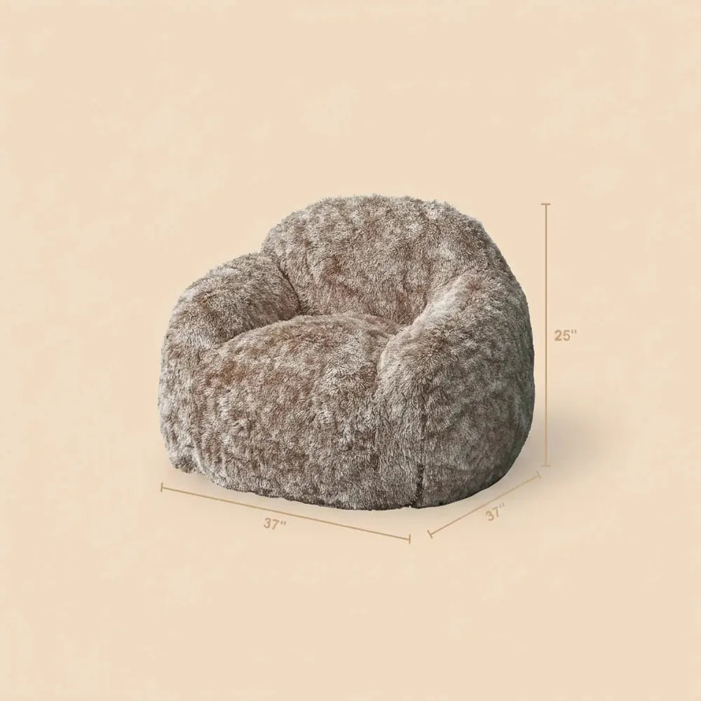 Fauteuil pouf, canapé pouf avec accoudoirs, fauteuil paresseux moelleux en mousse pour la lecture et
