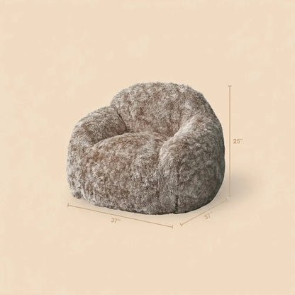 Fauteuil pouf, canapé pouf avec accoudoirs, fauteuil paresseux moelleux en mousse pour la lecture et