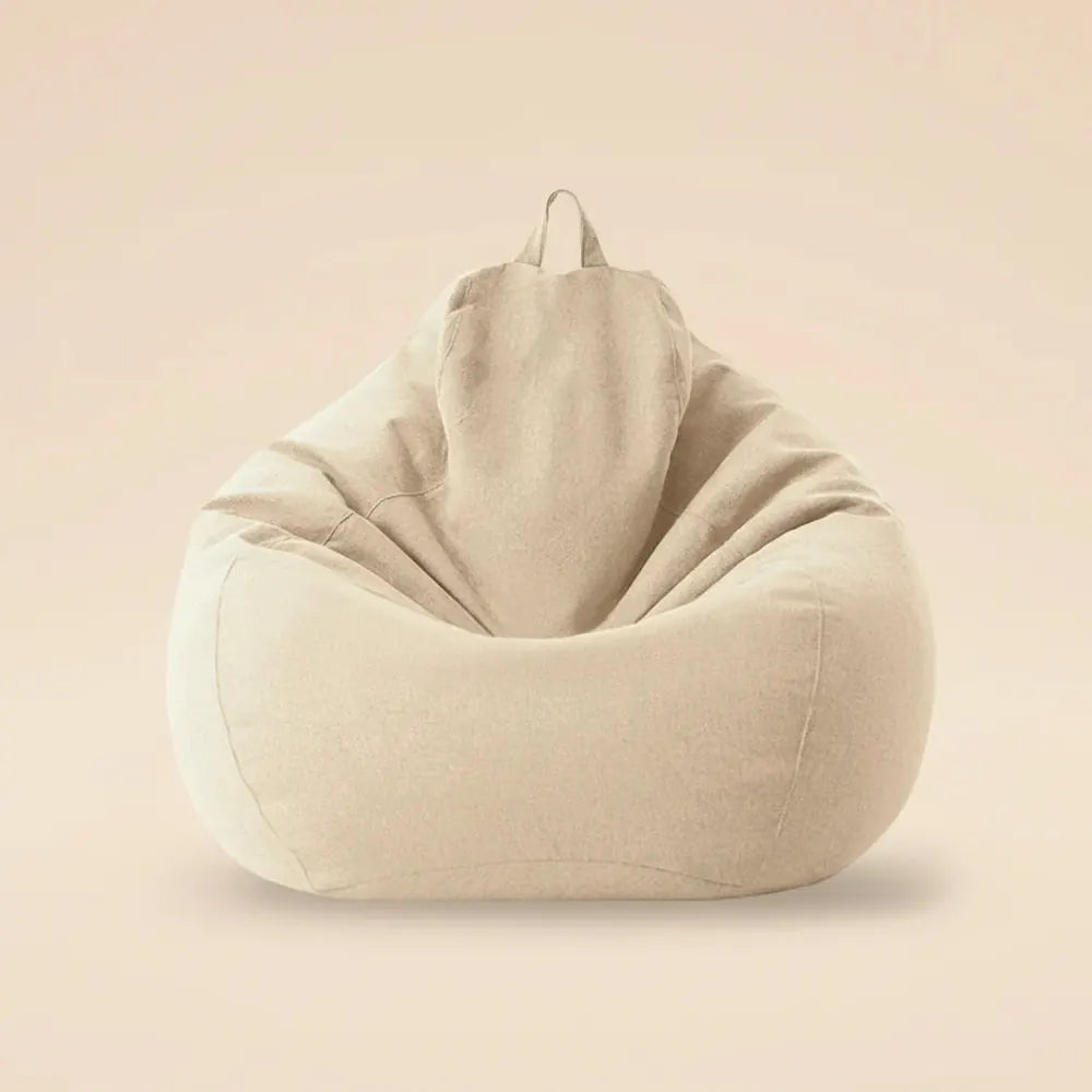 OTAUTAU rempli 70 cm pouf canapé avec remplissage grand coton lin paresseux pouf chambre chaise bouf
