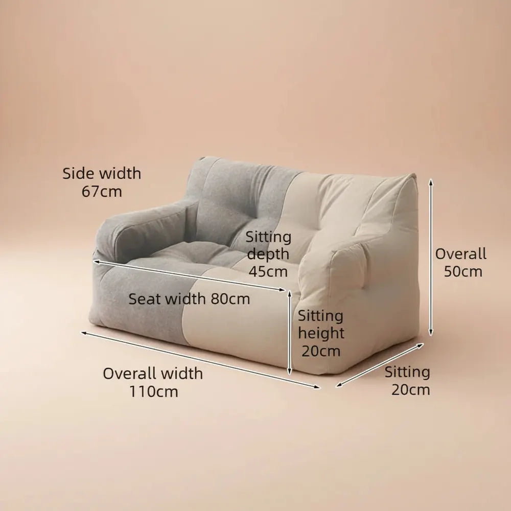 Canapés poufs 2 places, confortables et doux, pour salon, avec dossier confortable, portables, pour 