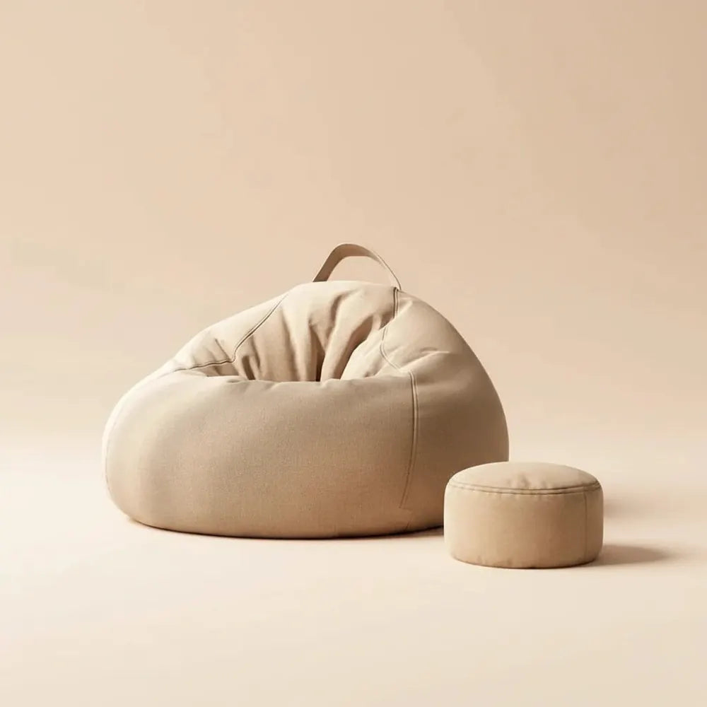 Pouf de sol individuel convertible en lit, avec rembourrage