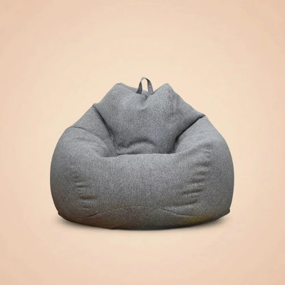 OTAUTAU-Pouf en lin lavable avec rembourrage, grand pouf rembourré média, pouf oman, canapé-lit bouf