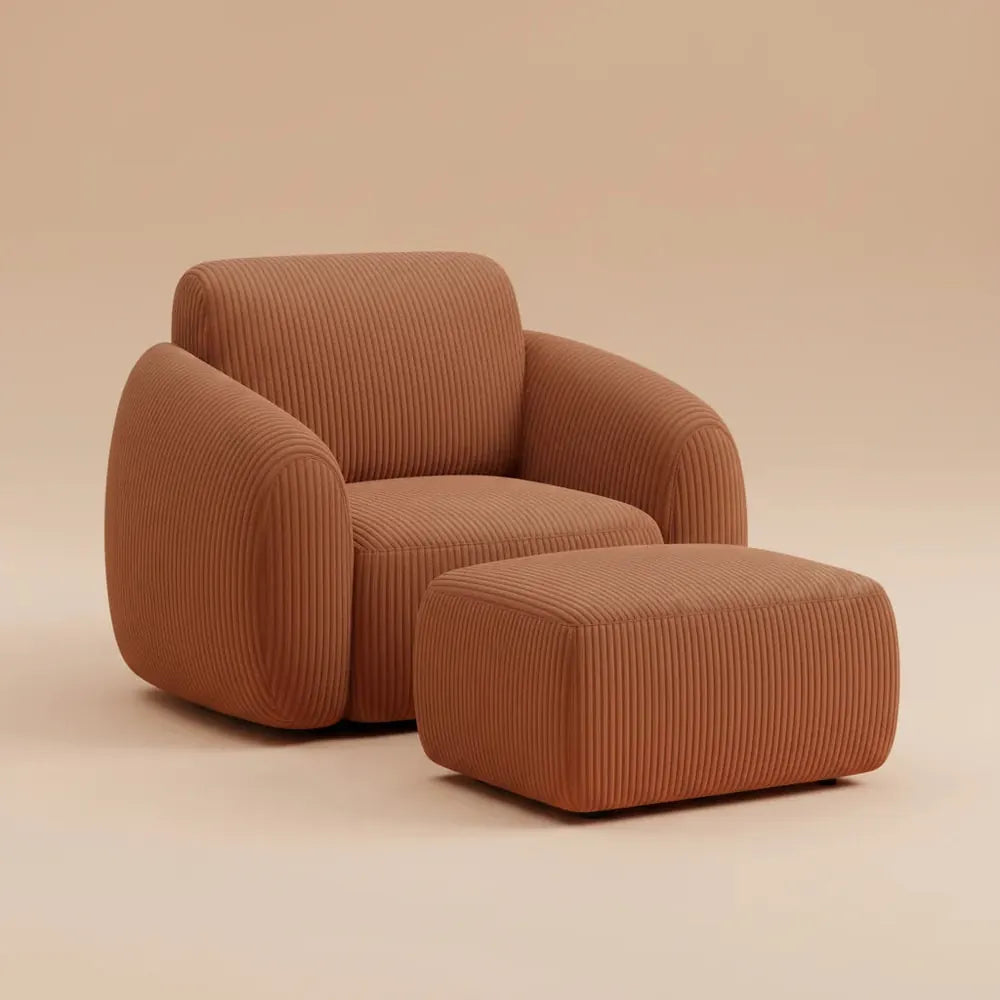 Fauteuil pouf individuel, canapé paresseux pour dormir, design dossier inclinable à 110 degrés, maté