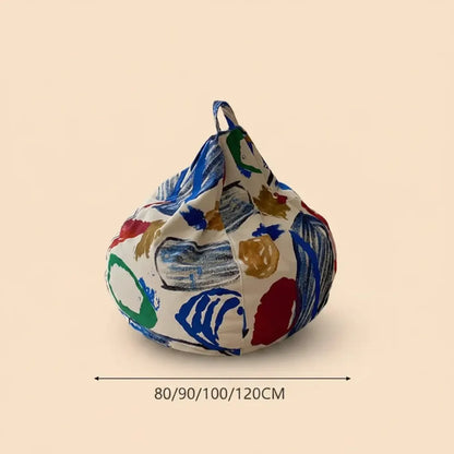 Pouf tendance à motif imprimé moderne, design élégant et coloré, mobilier de salon, pouf XY40DDSF