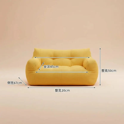 Canapé pouf surdimensionné et confortable avec remplissage en mousse en peluche pour adultes, canapé