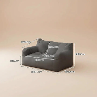 Canapé pouf surdimensionné et confortable avec remplissage en mousse en peluche pour adultes, canapé