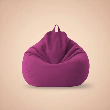 OTAUTAU rempli 70 cm pouf canapé avec remplissage grand coton lin paresseux pouf chambre chaise bouf