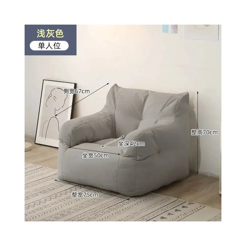 Gaint Paresseux Bean Bag Canapé avec rembourrage en mousse en peluche Mattres de sol Grand canapé de