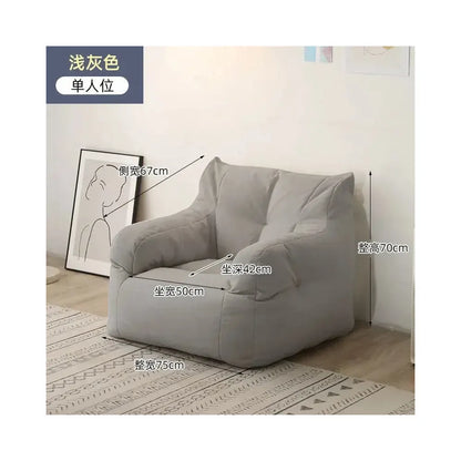 Gaint Paresseux Bean Bag Canapé avec rembourrage en mousse en peluche Mattres de sol Grand canapé de