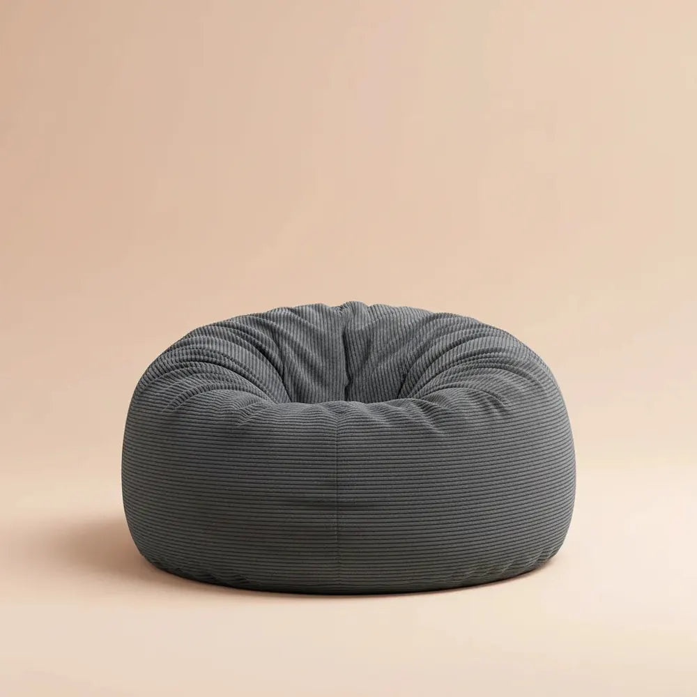 Fauteuil pouf en mousse à mémoire de forme Garvee avec housse en velours côtelé, matelas convertible