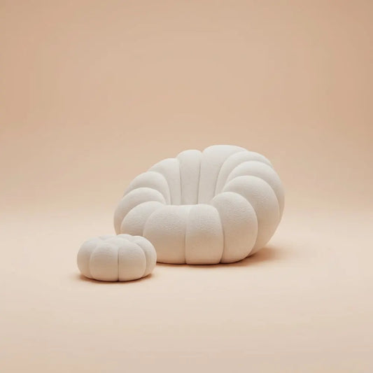 Canapés poufs pour salon, canapé rembourré d'extérieur, poufs modernes, salon moelleux, meubles pour