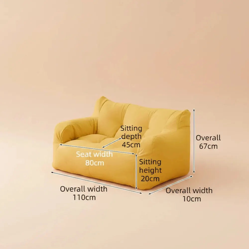 Canapés poufs 2 places, confortables et doux, pour salon, avec dossier confortable, portables, pour 