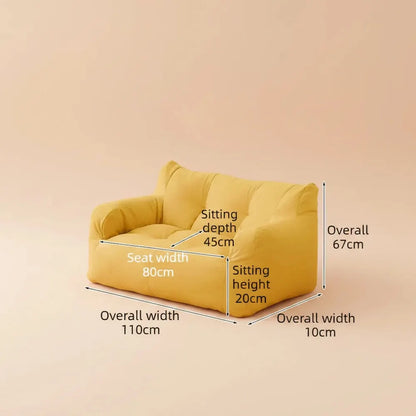 Canapés poufs 2 places, confortables et doux, pour salon, avec dossier confortable, portables, pour 