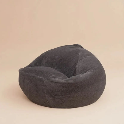 OTAUTAU-Pouf en Fausse Fourrure de Lapin pour Enfant et Adulte, Chaise avec Remplissage, Moelleux, S