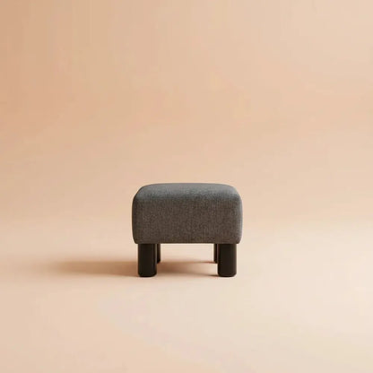 Repose-pieds moderne en tissu aspect lin, pouf rembourré doux pour salon et chambre, banc d'assise c