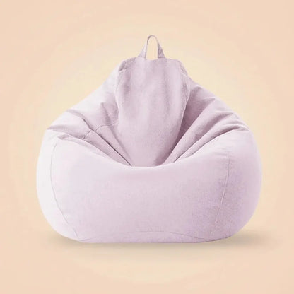 OTAUTAU rempli 70 cm pouf canapé avec remplissage grand coton lin paresseux pouf chambre chaise bouf