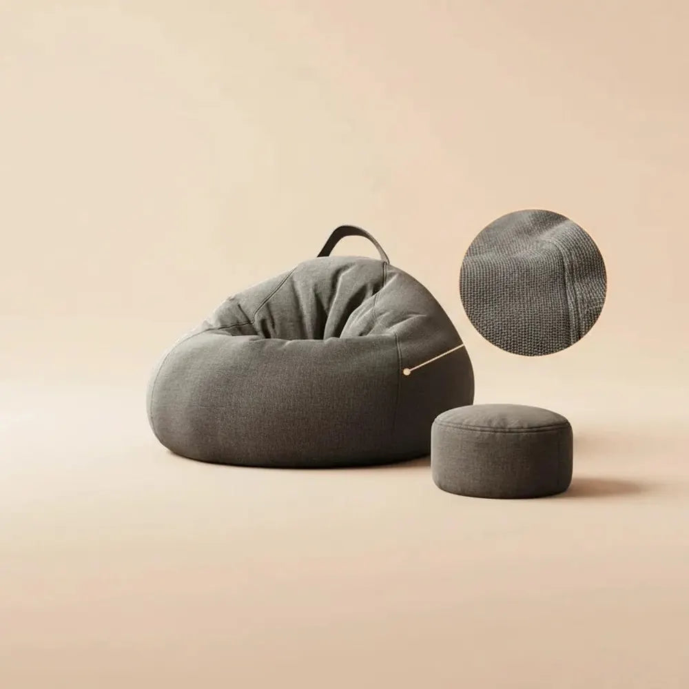 Pouf de sol individuel convertible en lit, avec rembourrage