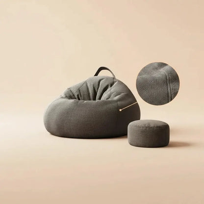 Pouf de sol individuel convertible en lit, avec rembourrage
